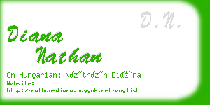 diana nathan business card